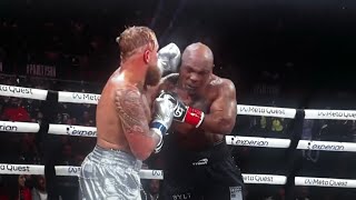 VICIOUS UPPERCUT JAKE PAUL VICIOUSLY HURT MIKE TYSON FULL FIGHT HIGHLIGHTS [upl. by Eseer]