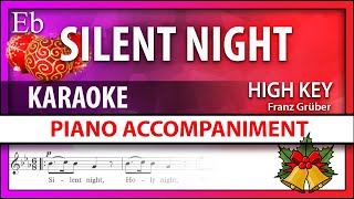 Silent Night Karaoke in Eb for High voice [upl. by Gruchot]