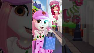 Strowberry Shortcake Sharlota Makeover My talking angela 2 shorts cartoon cosplay makeover [upl. by Eenehs212]