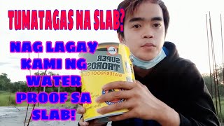 NAGLAGAY KAMI NG WATER PROOFING SA AMING CONCRETE SLAB  SUPER THOROSEAL WATER PROOF COATING [upl. by Strang]