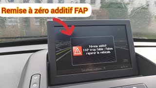 défaut niveau additif FAP trop faible  faites reparer le véhicule [upl. by Erdnassac964]