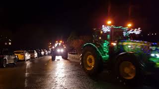 Ashbourne Charity Christmas Tractor Run Ilam village 161223 [upl. by Loram]