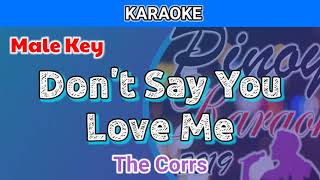 Dont Say You Love Me by The Corrs Karaoke  Male Key [upl. by Anaitsirk]