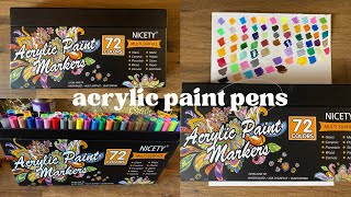 NICETY 72 ACRYLIC PAINT MARKETS  UNBOX amp SWATCH [upl. by Ecinahs174]