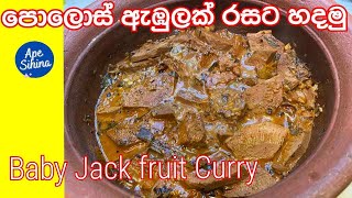 පොලොස් ඇඹුල  Baby Jack Fruit Curry  Polos Curry  Polos Ambula  Polos Curry Sri Lanka  Polos [upl. by Dayle]