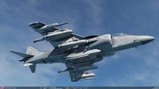 DCS World AV8B NA Harrier ground attack with 4x LASER Mavericks using Litening targeting pod [upl. by Atalie]