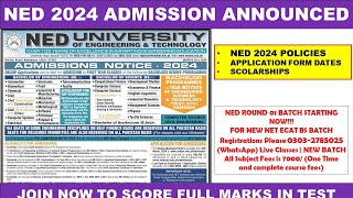 NED 2024 ADMISSION ANNOUNCED  FORM DATE  TEST DATE  STRATEGY TO PREPARE  HOW TO SCORE GOOD MARKS [upl. by Oirifrop]