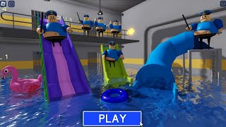 WATERPARK BARRYS PRISON RUN Obby New Update Roblox  All Bosses Battle FULL GAME roblox [upl. by Anabahs]