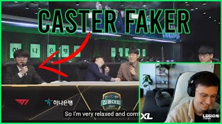 Caedrel Reacts To FAKER Casting [upl. by Llewkcor]