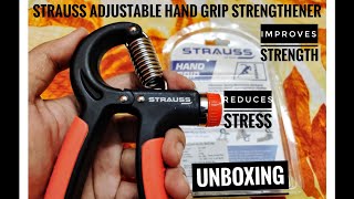 Strauss Adjustable Hand Grip Strengthener  Unboxing  Stress घटाए  Strength बढ़ाए  Fitness [upl. by Yelac]