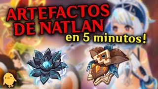 ARTEFACTOS de NATLAN🔥 en 5 MINUTOS  Genshin  🐤 [upl. by Nwahsiek]