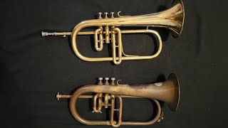 Couesnon 1934 amp C Mahillon 1939 vintage flugelhorn comparison [upl. by Yorker952]