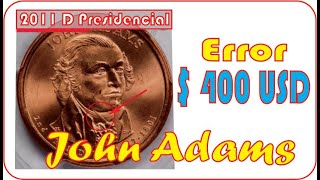 DOLLAR COIN JOHN ADAMS d 2007 ERROR [upl. by Ardnaek]