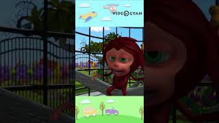 Zool Babies  Five Little Babies Teasing Monkeys Part 2  Hindi Nursery Rhymes shorts hindishorts [upl. by Snevets]