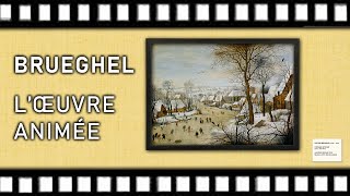 Œuvre animée  Paysage dhiver de Pieter Brueghel lancien [upl. by Slaughter]