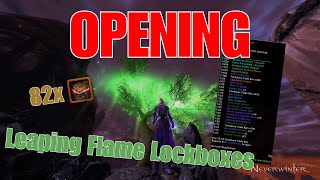 Opening 82 Leaping Flame Lockboxes  Neverwinter [upl. by Derian]