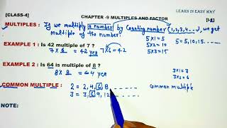 Class 4 Maths  Multiple and factor  Common Multiples  Part 2 [upl. by Nidorf292]