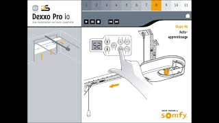 Comment installer le moteur pour porte de garage Dexxo Pro io   Somfy [upl. by Inaluahek886]