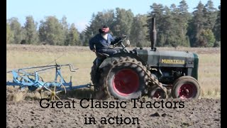 Great Classic Tractors in action at BjörkvikMunkebo [upl. by Farrington183]