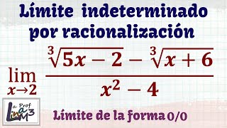 Limites con racionalización  Limites indeterminados  La Prof Lina M3 [upl. by Eelrihs]