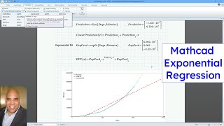 PTC Mathcad Prime  Exponential Regression  Data Analysis [upl. by Madelyn824]