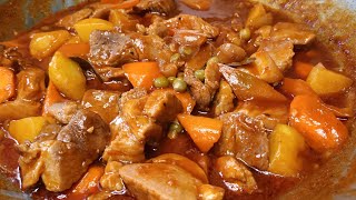 Afritadang Baboy  Pork Afritada Recipe [upl. by Navnod]