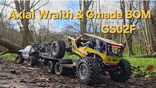 Axial Wraith Adventure  part 1 with Gmade BOM GS02F brushless Motors custom trailer [upl. by Ofilia951]