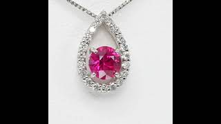 ルビー ダイヤモンドネックレス R 057ct D 015ct 45cm Pt950 日独宝石研究所鑑別書付 Ruby Diamond Necklace [upl. by Micheal]