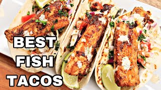 Easy MouthWatering Fish Tacos  How To Make Fish Tacos [upl. by Elizabeth]