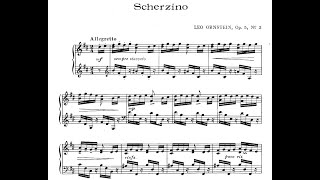 Leo Ornstein  Scherzino SO 51  Piano  Sheet Music [upl. by Cramer]