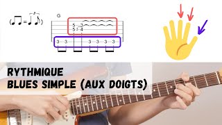 Une rythmique blues complète et facile aux doigts [upl. by Alvy]