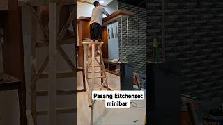 Proses pemasangan kitchenset minibar kitchensetminimalis motivasiharian motivation [upl. by Meehyr]