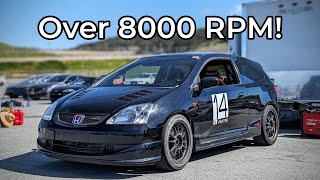 2002 Honda Civic EP3 quotType Rquot Track Review  Pure VTEC Noises [upl. by Anitreb]