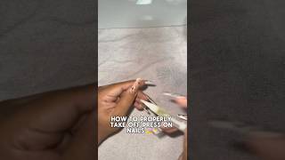 How to remove press on nails 💅✨ nails howto pressons pressonnails diy pressonnailsbusiness [upl. by Libys]