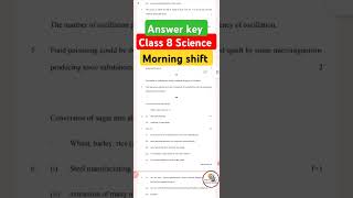 Class 8 Science morning shift official answer key 26092024 shorts ytshorts [upl. by Itagaki]