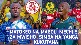 Haya Hapa Matokeo Ya Simba na Yanga Mechi 5 za mwisho kukutana Simba na Yanga live Highlights NBC [upl. by Haikezeh347]