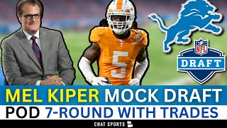 2024 NFL Mock Draft 7Round Lions Mock Draft WITH Trades From Mel Kiper Jr Ft Adonai Mitchell [upl. by Lillywhite]