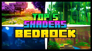 MINECRAFT 121  TOP 5 MELHORES SHADERS REALISTAS PARA A BEDROCK MCPE  XBOX  PC [upl. by Petta]