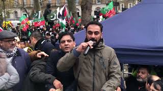 London 10 Downing Street PTI protest Shahzaid chuhdary speech [upl. by Lesslie]