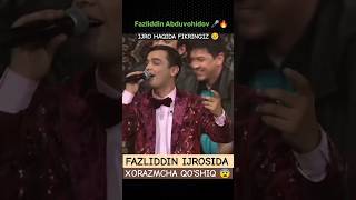 FAZLIDDINDAN XORAZMCHA QOSHIQ😨😳 youtube obunaboling video music top reels rek [upl. by Cogen]