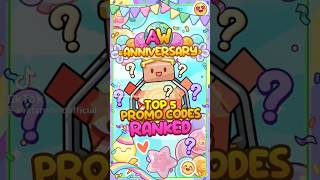 TOP 5 PROMO CODES RANKED ❤️AVATAR WORLD ANNIVERSARY💞 [upl. by Haianeb]