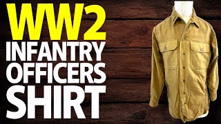 WW2 US Army Infantry Officers Wool Shirt with Gas Flap  Vintage Military Uniforms Collectibles [upl. by Settera73]