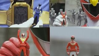 Gokaiger All gokai change in Goseiger vs Gokaiger movie  Super Sentai Content [upl. by Hu916]