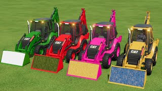 COLORS OF LOADER  TRANSPORTING JCB LOADER IN FS22  FARMING SIMULATOR 22 [upl. by Kwang458]