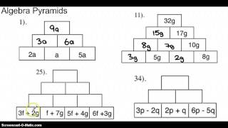 Algebra Pyramids [upl. by Leisha407]