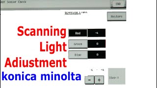 Scanning Light Adiustment konica minolta [upl. by Nirag]