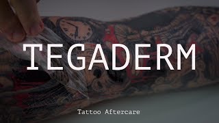 Tegaderm tattoo aftercare REMOVAL and explainer in glorious gooey 4k [upl. by Adaliah977]