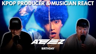 Musicians react amp analyze ♡ ATEEZ  Birthday MV [upl. by Nimajaneb14]