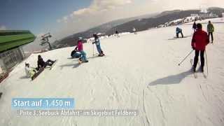 Skigebiet FeldbergSchwarzwald SeebuckAbfahrt [upl. by Ahsinom]