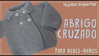 Abrigo cruzado para bebés y niños Subtitles available [upl. by Jerold]